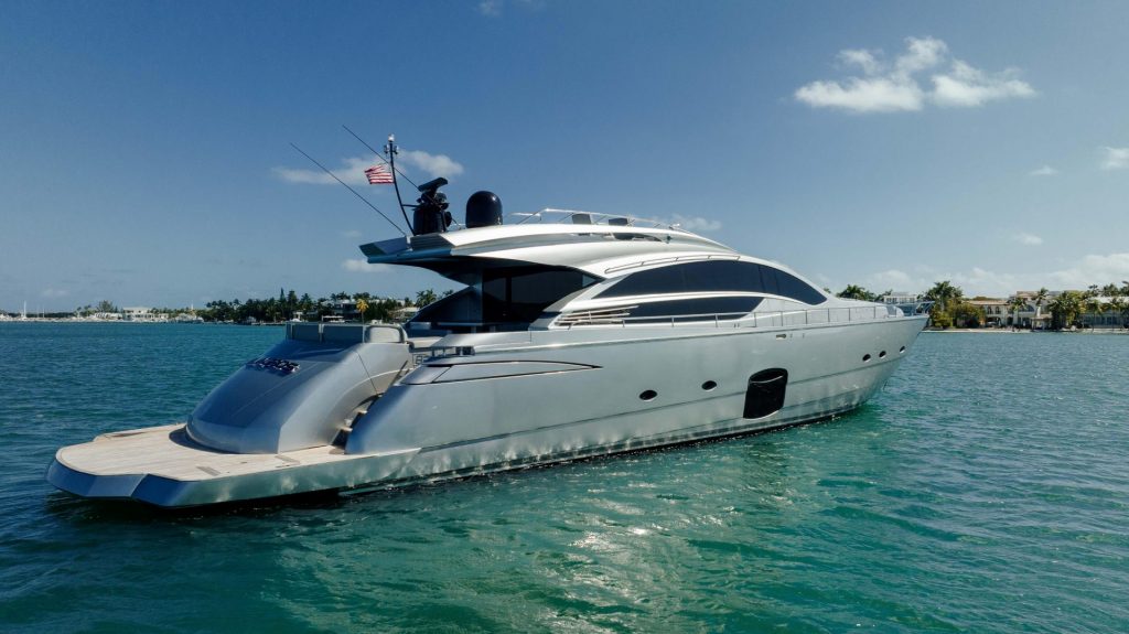 82' Pershing Milagros Luxury Yacht Party Rental Charter Miami Bimini 