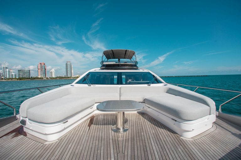 80' Azimut S8 Modern Luxury Yacht Rental Miami Beach Bimini Day Trip Nassau Bahamas Term Charter