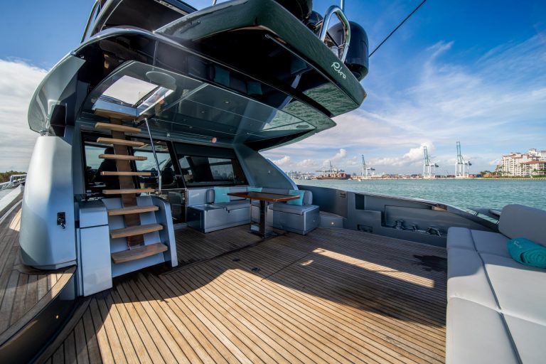 76 Riva Recreational Use Miami Luxury Day Charter Rental South Beach Modern Yacht Bimini Day Trip Same Day