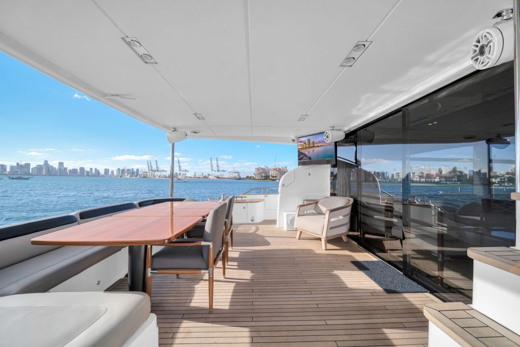 2 88 Princess Freedom Miami Yacht Rental Day Term South Beach Hottub Yacht Charter YachtLuxe