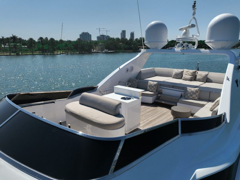 105' Leopard Carpe Diem Miami Luxury Yacht Charter jetski slide