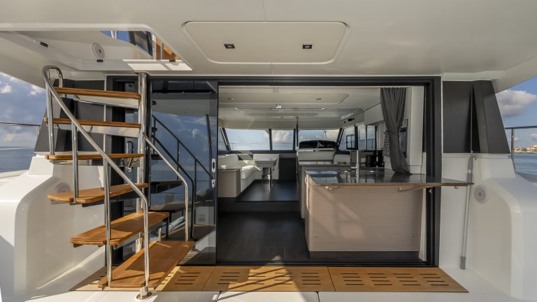 50' Fountaine Pajot MY6 Au Natural Miami Luxury Catamaran Yacht Rental Modern Charter South Beach Brickell Edgewater