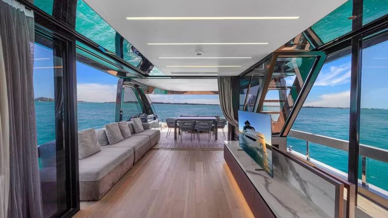 62 Explorer Explocean Miami Yacht Rental Luxury Modern Day Charter South Beach Brickell Fisher Island