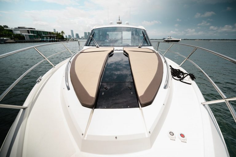 45 Galeon HTS 425 Kira Miami Luxury Day Charter Brickell South Beach Yacht Rental