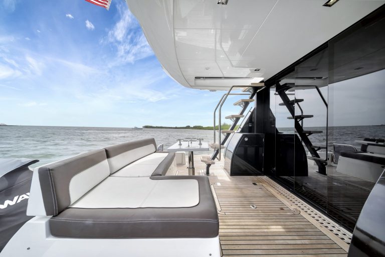 53 Galeon Fly Infinity Luxury Modern Miami Yacht Rental Charter South Beach Brickell Downtown YachtLuxe