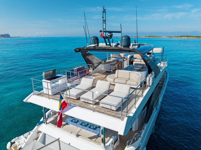 1 88' 27m Azimut Grande Compass Metri Miami Nassau Bimini Exumas Day Term Multiday Charters and Rentals