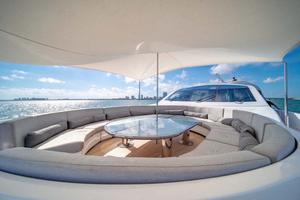 120 Tecnomar Double Shot Miami Yacht Rental Luxury Mega Super Yacht for Charter Miami The Bahamas Bimini