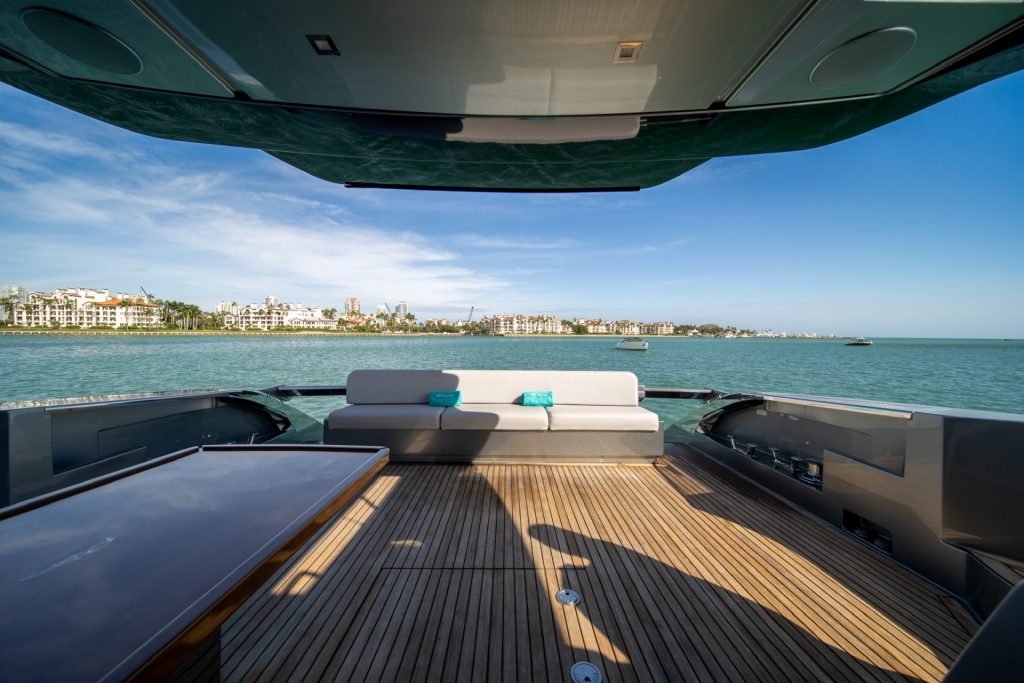 76 Riva Recreational Use Miami Luxury Day Charter Rental South Beach Modern Yacht Bimini Day Trip Same Day 