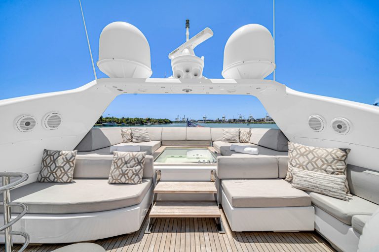 105' Leopard Carpe Diem Miami Luxury Yacht Charter jetski slide