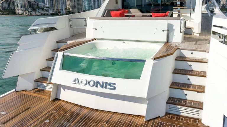 80 Numarine Adonis Miami Yacht Party Rental Jacuzzi Hottub Charter Bimini Nassau South Beach 78 HTS Adonis