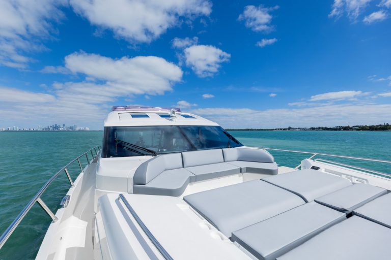 74 Princess SnowBird Miami Yacht Rental Exclusive Day Trip South Beach Bimini Bahamas Luxury Charter.