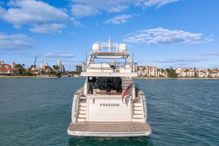 2 88 Princess Freedom Miami Yacht Rental Day Term South Beach Hottub Yacht Charter YachtLuxe