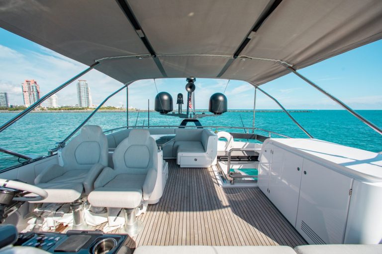 80' Azimut S8 Modern Luxury Yacht Rental Miami Beach Bimini Day Trip Nassau Bahamas Term Charter