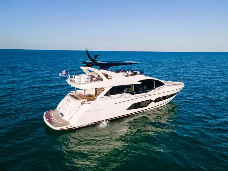 76 Sunseeker MILAMO Nassau Yacht Rental Term Charter Paradise Island Pig Beach Luxury YachtLuxe