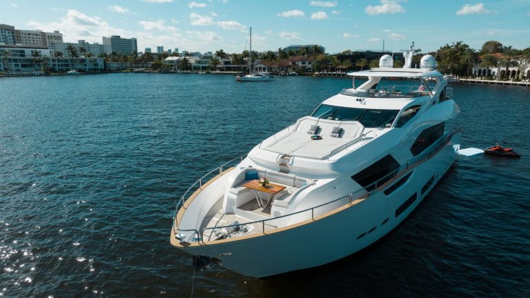 95 Sunseeker Mirracle Luxury Yacht Charter Fort Lauderdale Las Olas Bahia Mar Rental FTL YachtLuxe Bahamas Nassau Bimini