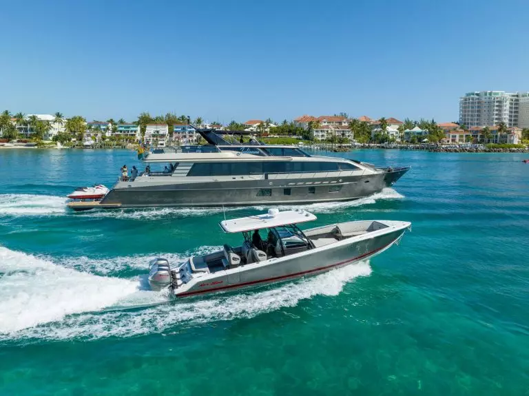110' Crescent JULIANNE Nassa Bay Street Paradise Island Yacht Charter Rental Pig Beach Staniel The Bahamas YachtLuxe Yacht Rental