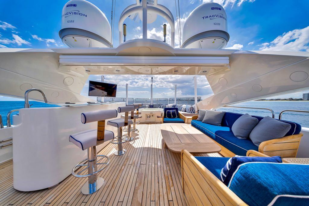 121' Sunseeker NATURAL 9' Miami Luxury Modern Yacht Rental Charter