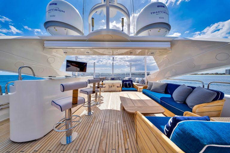 130' Sunseeker NATURAL 9' Miami Luxury Modern Yacht Rental Charter