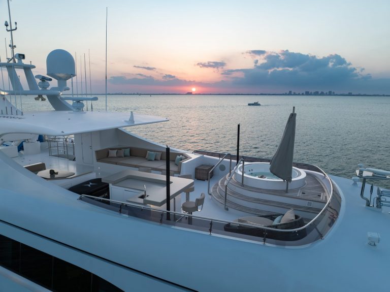 166' Trinity SWEET CAROLINE Miami Luxury Modern Yacht Rental Charter