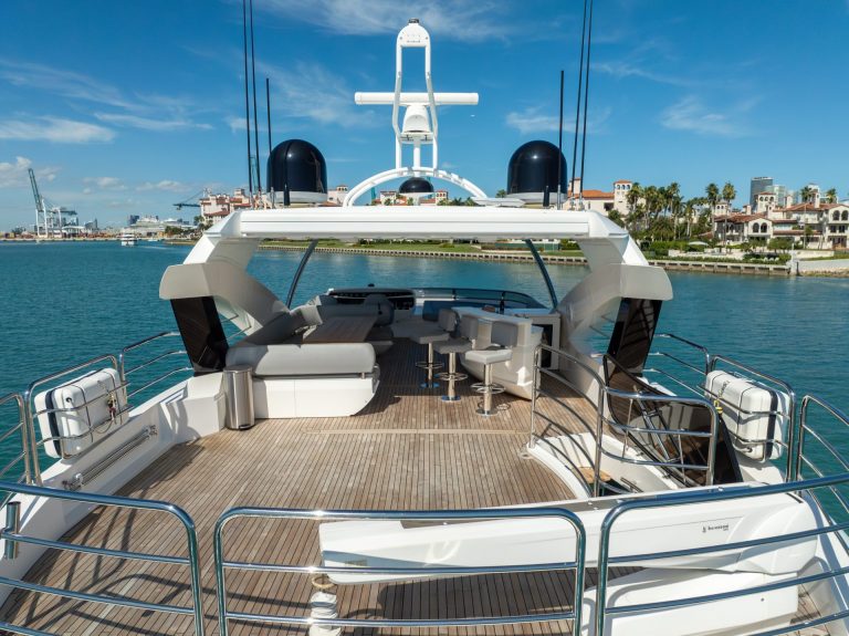 92' Sunseeker RMM JOB Miami Luxury Modern Yacht Rental Charter