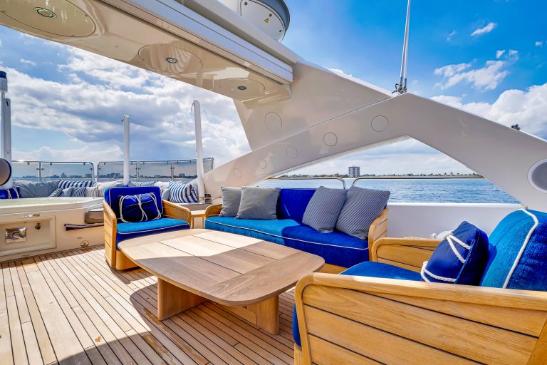 130' Sunseeker NATURAL 9' Miami Luxury Modern Yacht Rental Charter