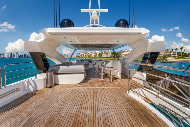 92' Sunseeker RMM JOB Miami Luxury Modern Yacht Rental Charter