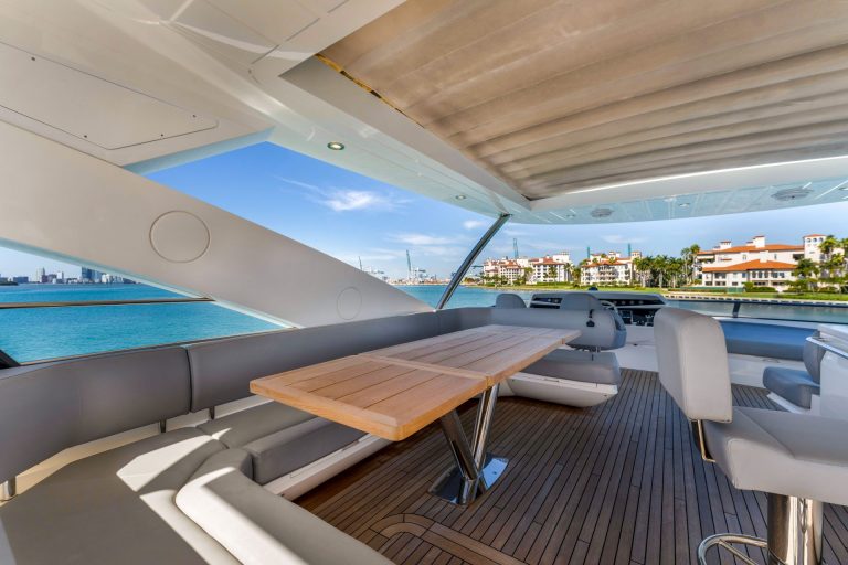 92' Sunseeker RMM JOB Miami Luxury Modern Yacht Rental Charter