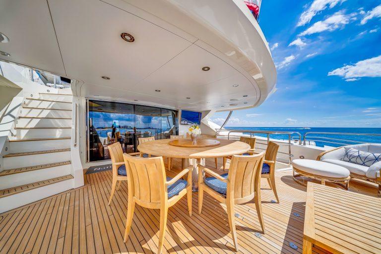 130' Sunseeker NATURAL 9' Miami Luxury Modern Yacht Rental Charter