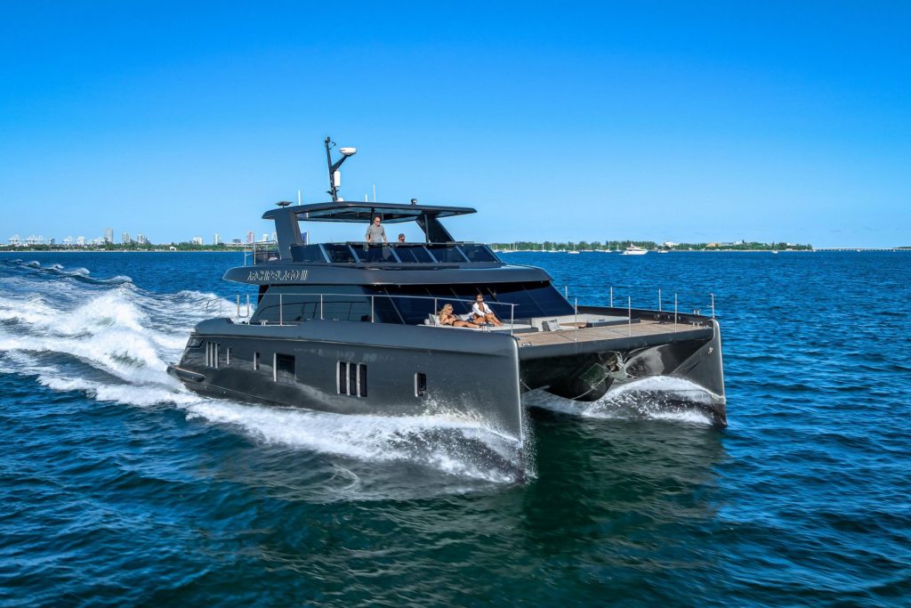60' Sunreef ARCHIPELAGO III Miami Luxury Modern Yacht Rental Charter