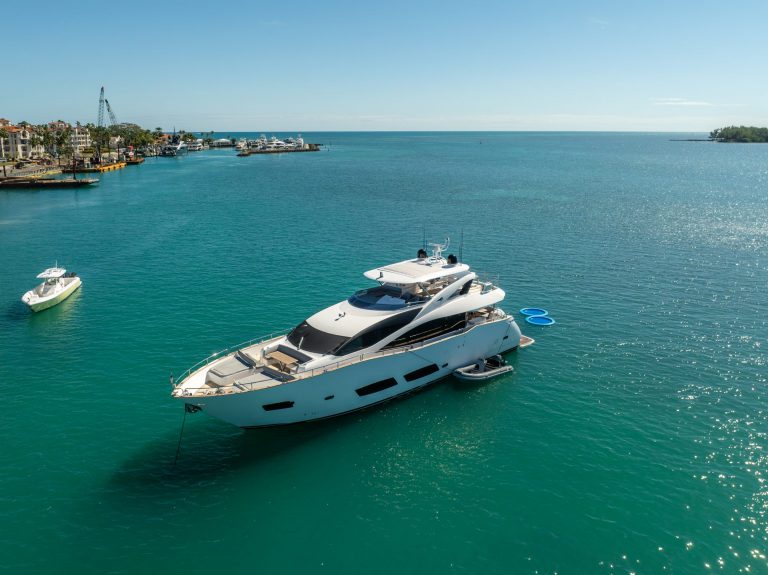 92' Sunseeker RMM JOB Miami Luxury Modern Yacht Rental Charter