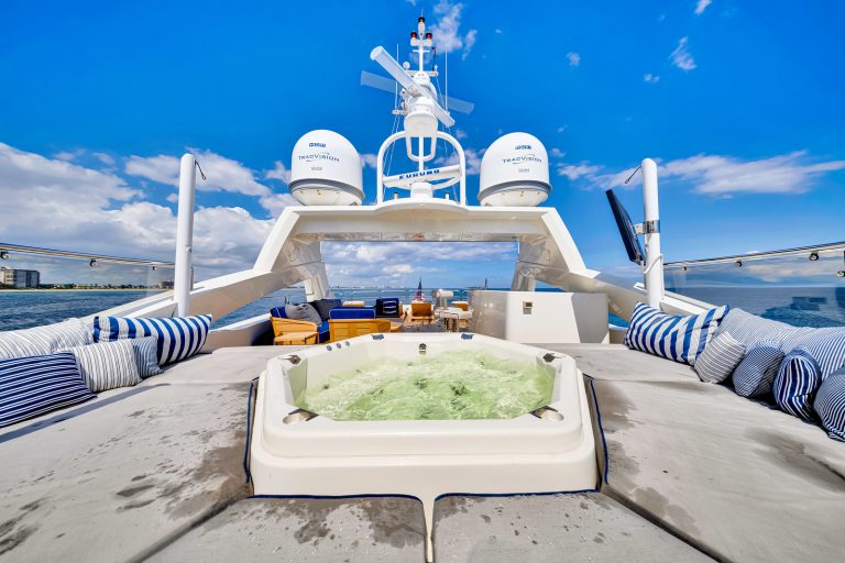 130' Sunseeker NATURAL 9' Miami Luxury Modern Yacht Rental Charter