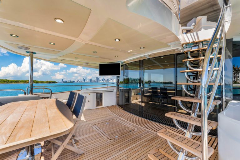 92' Sunseeker RMM JOB Miami Luxury Modern Yacht Rental Charter