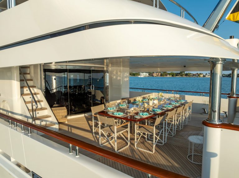 166' Trinity SWEET CAROLINE Miami Luxury Modern Yacht Rental Charter