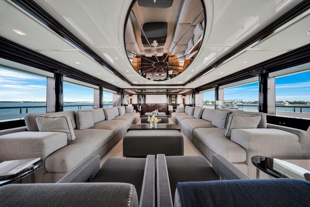 166' Trinity SWEET CAROLINE Miami Luxury Modern Yacht Rental Charter