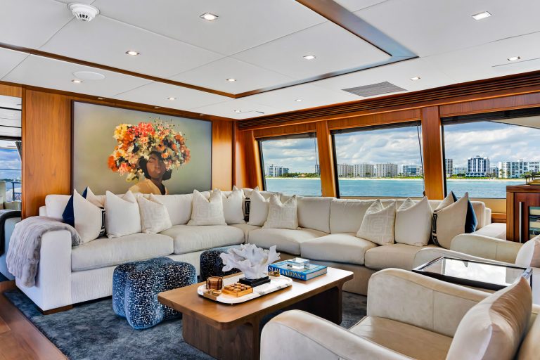 130' Sunseeker NATURAL 9' Miami Luxury Modern Yacht Rental Charter