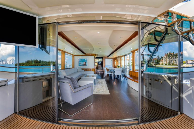 92' Sunseeker RMM JOB Miami Luxury Modern Yacht Rental Charter