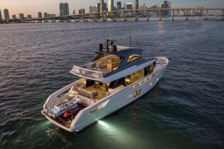 76' Sanlorenzo Vasiliki Miami Yacht Rental Charter Yacht New Modern Design Yacht Rental