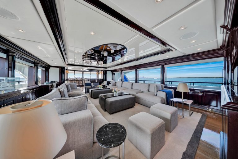 166' Trinity SWEET CAROLINE Miami Luxury Modern Yacht Rental Charter