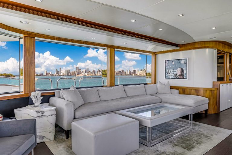 92' Sunseeker RMM JOB Miami Luxury Modern Yacht Rental Charter