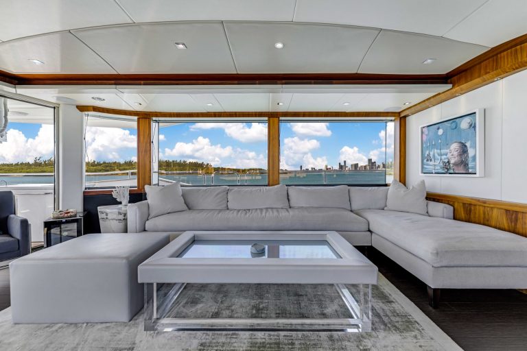 92' Sunseeker RMM JOB Miami Luxury Modern Yacht Rental Charter