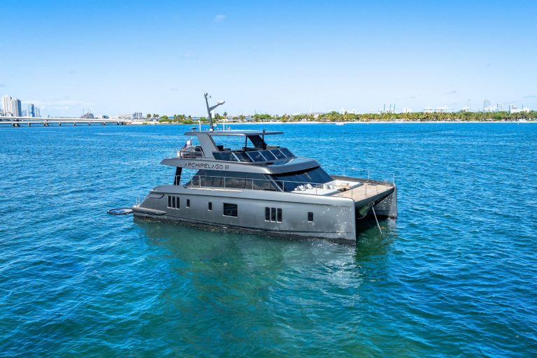 60' Sunreef ARCHIPELAGO III Miami Luxury Modern Yacht Rental Charter