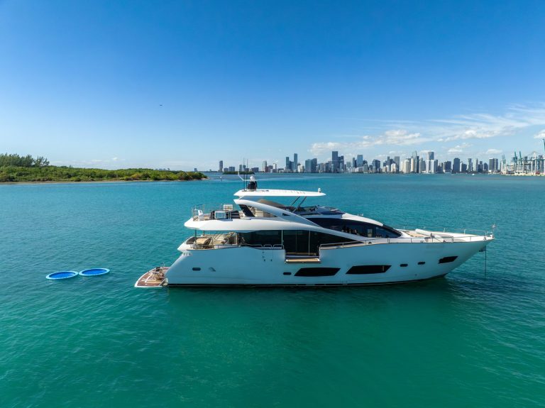 92' Sunseeker RMM JOB Miami Luxury Modern Yacht Rental Charter