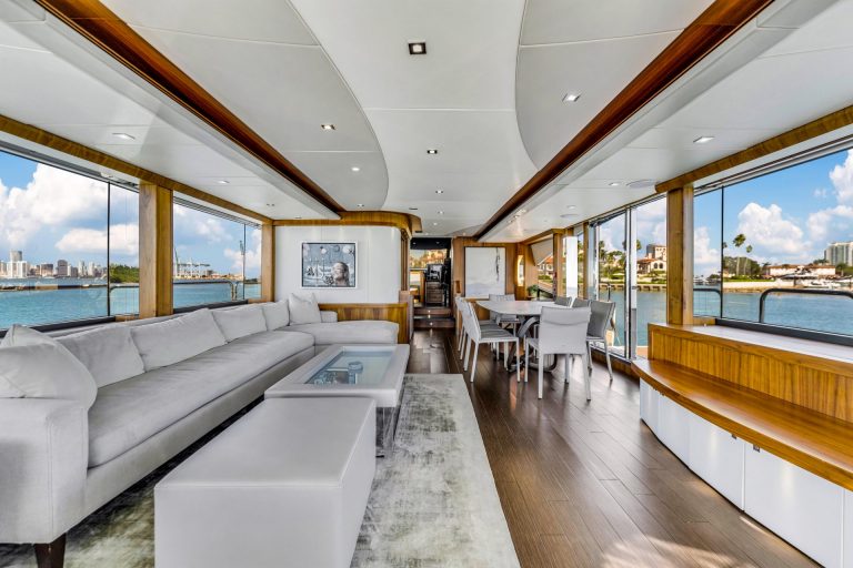92' Sunseeker RMM JOB Miami Luxury Modern Yacht Rental Charter