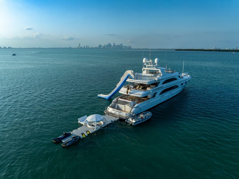 166' Trinity SWEET CAROLINE Miami Luxury Modern Yacht Rental Charter