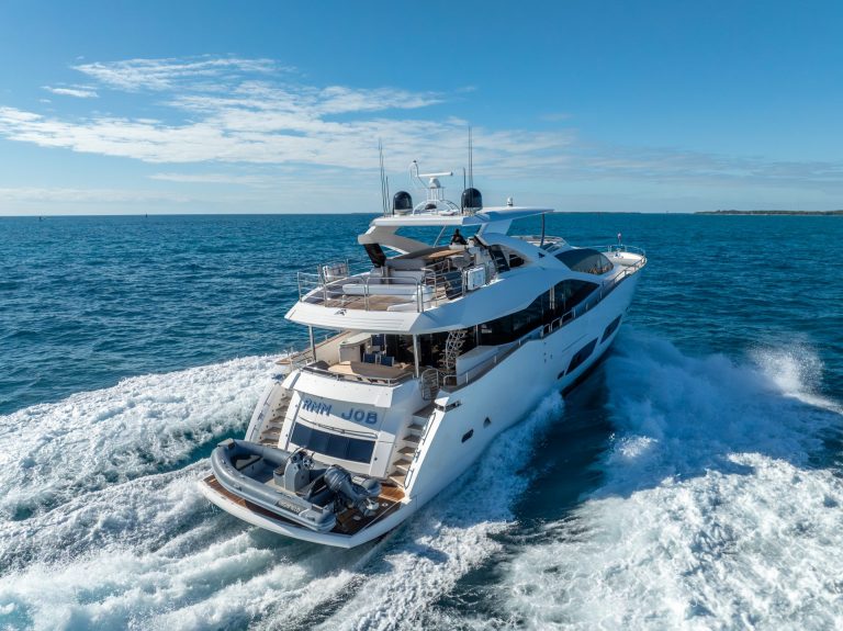 92' Sunseeker RMM JOB Miami Luxury Modern Yacht Rental Charter