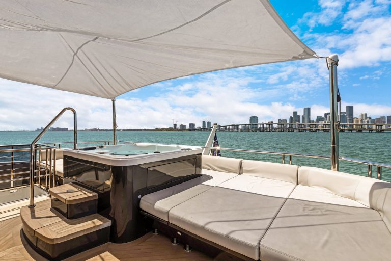 90' Ocean Alexander MAKE BIG HAPPEN Miami Luxury Modern Yacht Rental Charter