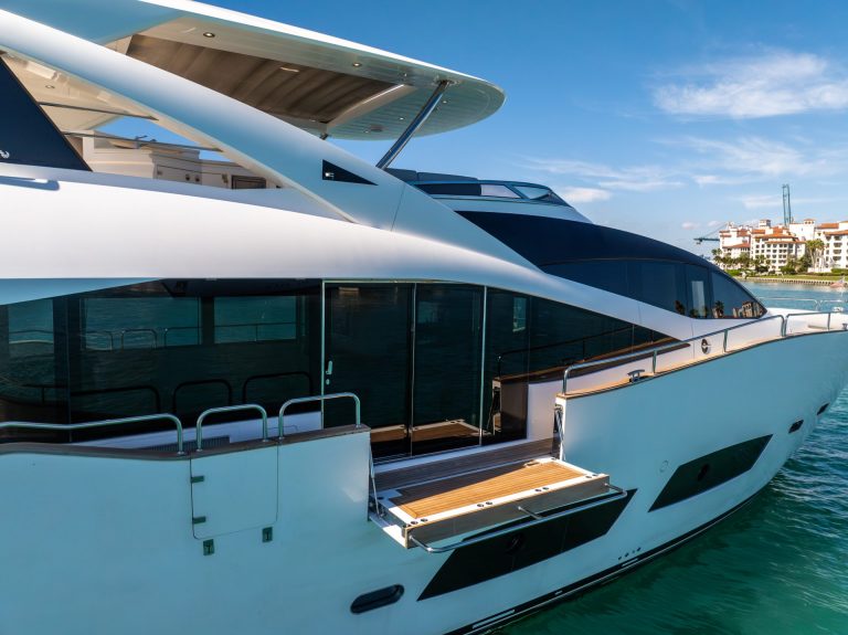 92' Sunseeker RMM JOB Miami Luxury Modern Yacht Rental Charter