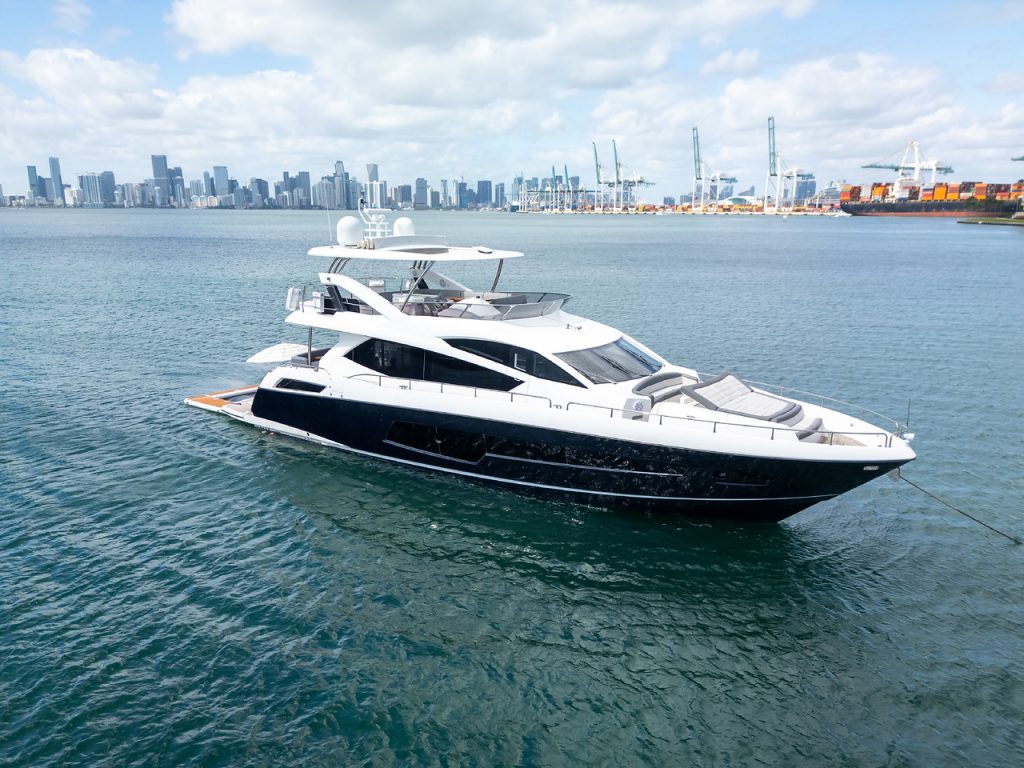 75' Sunseeker SMU' Miami Luxury Modern Yacht Rental Charter