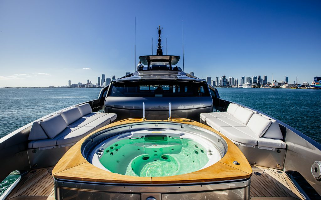 116' Pershing GTX Miami Luxury Modern Yacht Rental Charter