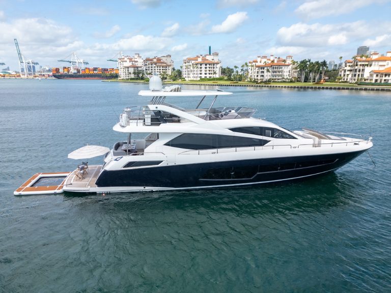 75' Sunseeker SMU' Miami Luxury Modern Yacht Rental Charter